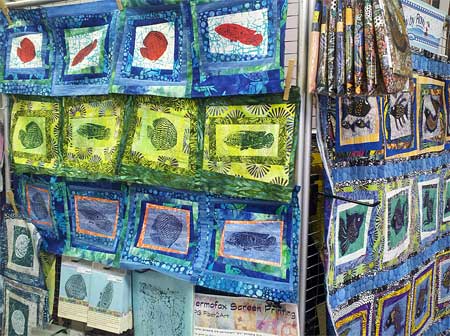 The 2015 Row by Row Experience at Artistic Artifacts, with PG Fiber2Art screens and rows