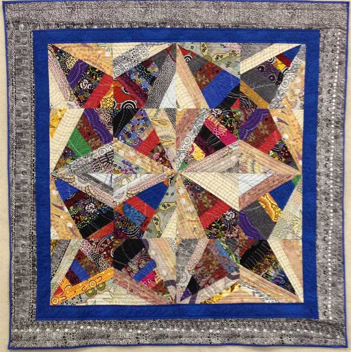 Australian fabric string pieced quilt by Judy Gula