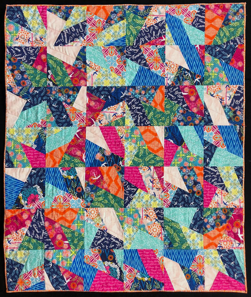 Crazier Eight quilt by Judy Gula of Artistic Artifacts using Enchanted by Valorie Wells fabric