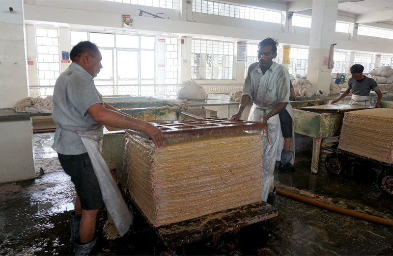 Part of the paper making process at Salim's Paper