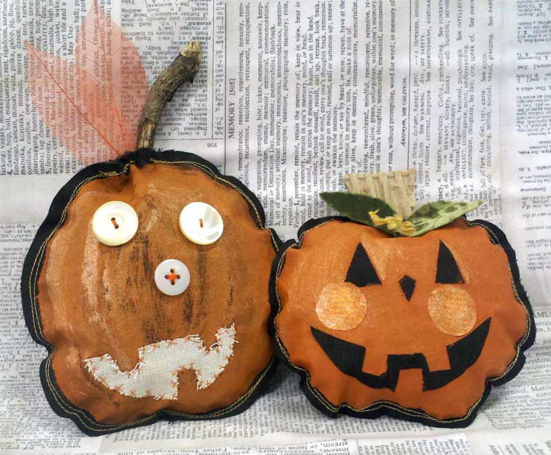 Mixed Media Pumpkins by Artistic Artifacts using Rusty Paper and Rusty Patina