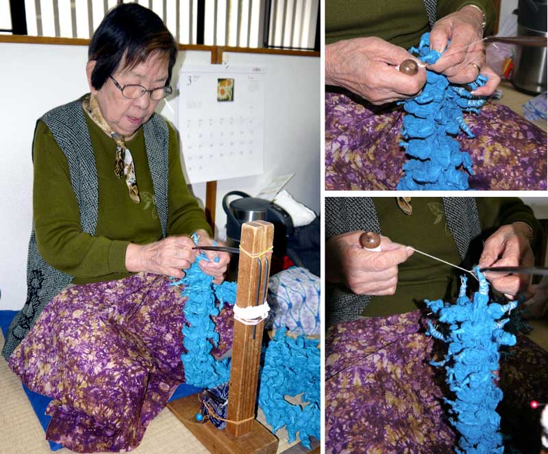 Shibori techniques demonstrated at the Arimatsu-Narumi Shiborikaikan museum in Japan (Photo by Cathy Ward)