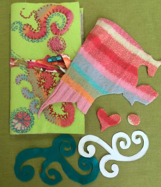 Stitching on Wool and Felt — Journal Covers and More