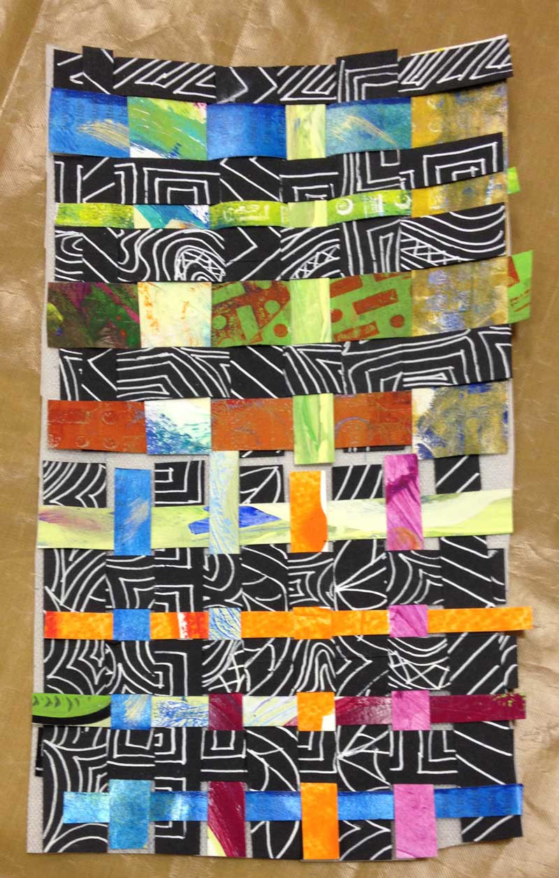 Woven paper units on Lite Steam-A-Seam 2