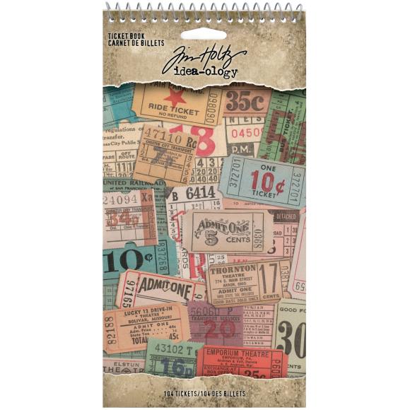 Ticket book with vintage-style tickets.
