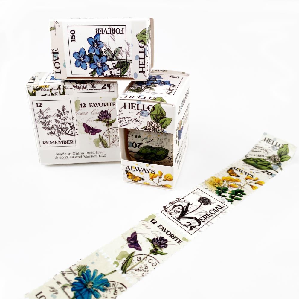 Postage Stamp Washi Tape - Curator Botanical
