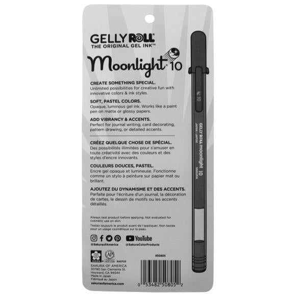 Black Gelly Roll Moonlight 10 pen in packaging.