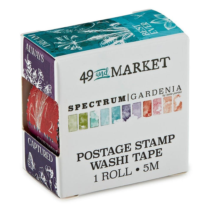 Postage Stamp Washi Tape - Spectrum Gardenia COLORED