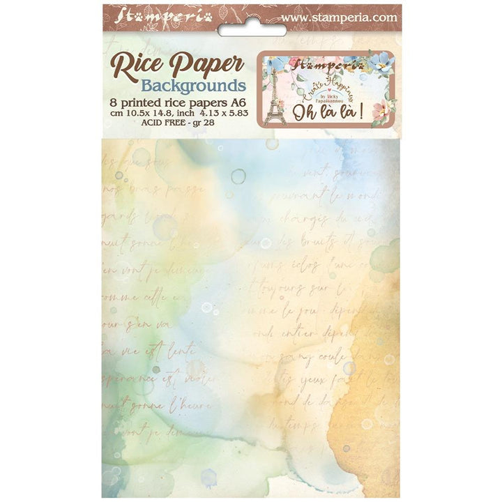 Oh La La - Rice Paper Backgrounds Pack (8 designs)