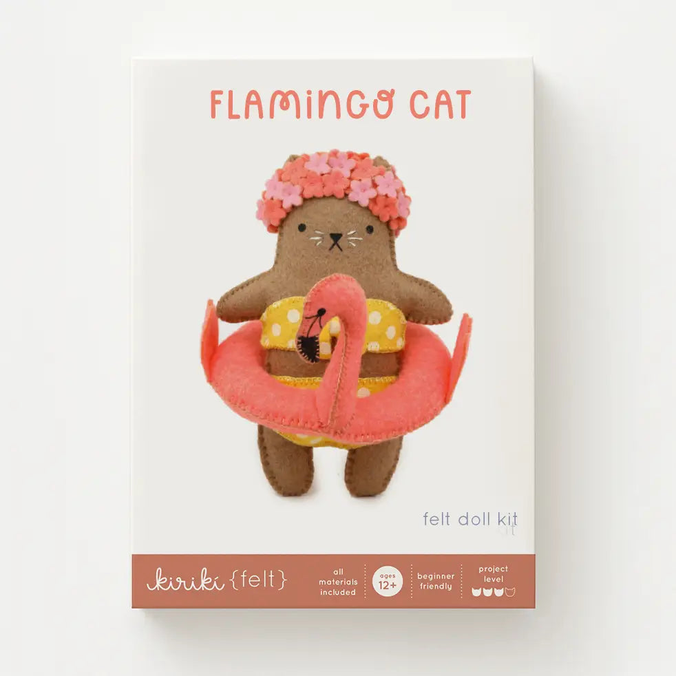 Flamingo Cat Felt Doll Kit Flamingo Cat Felt Doll Kit