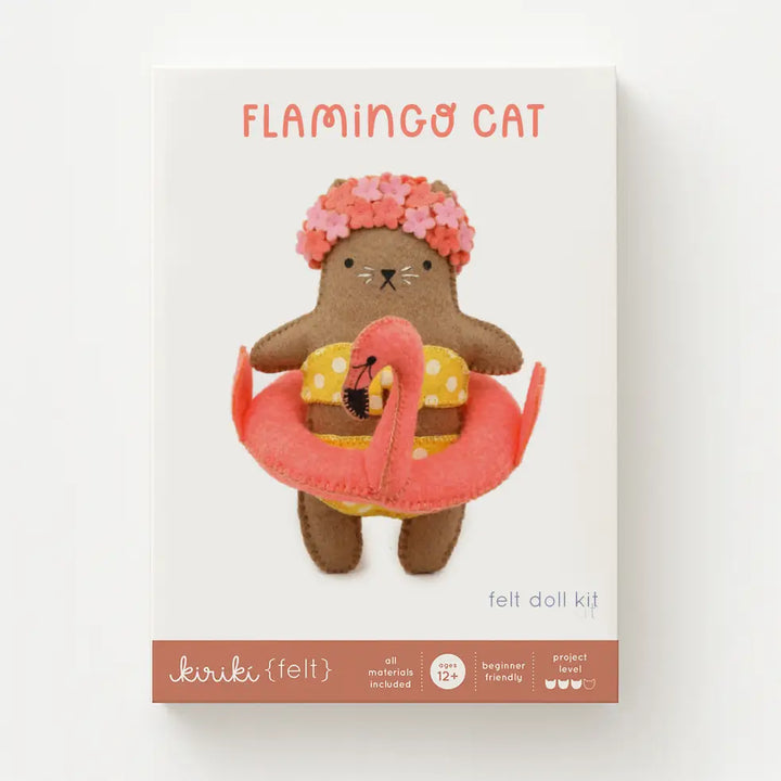 Flamingo Cat Felt Doll Kit Flamingo Cat Felt Doll Kit