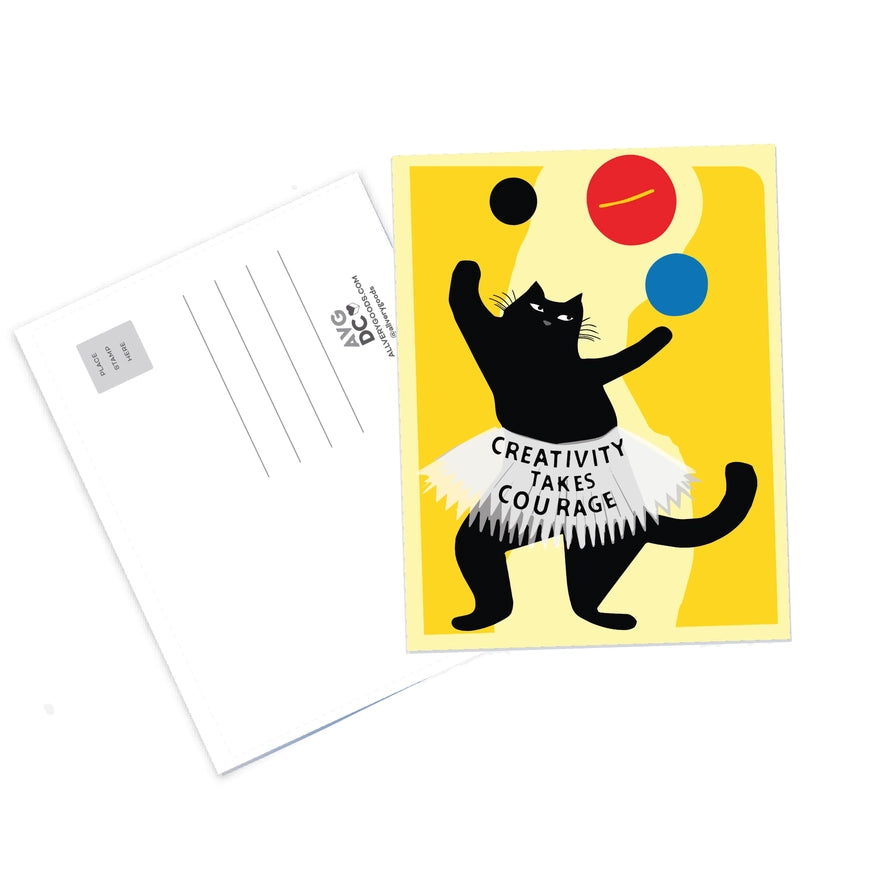 Creativity Takes Courage Postcard, 3pcs