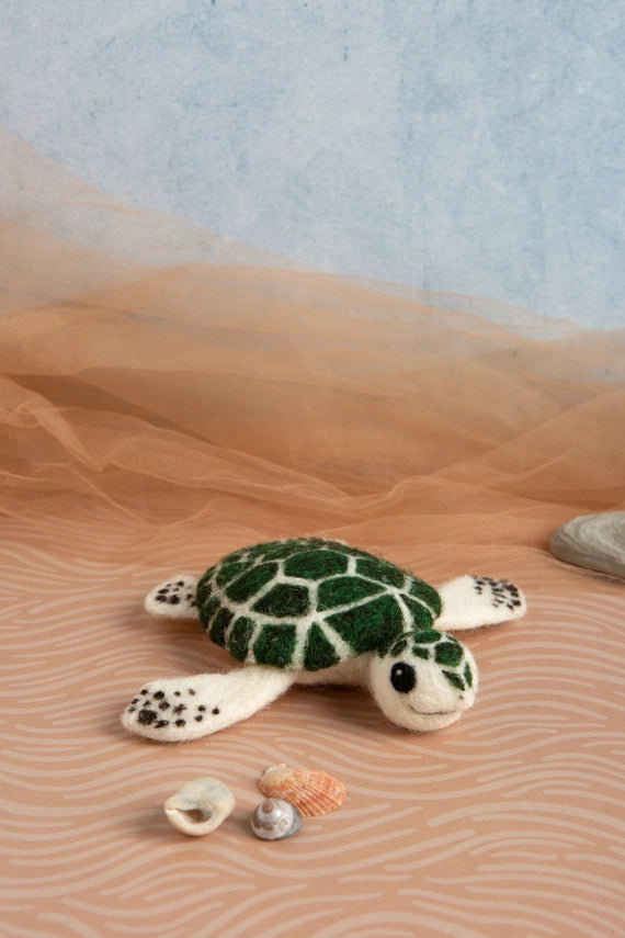 Baby Sea Turtle Mini Needle Felting Kit by Hawthorn Handmade
