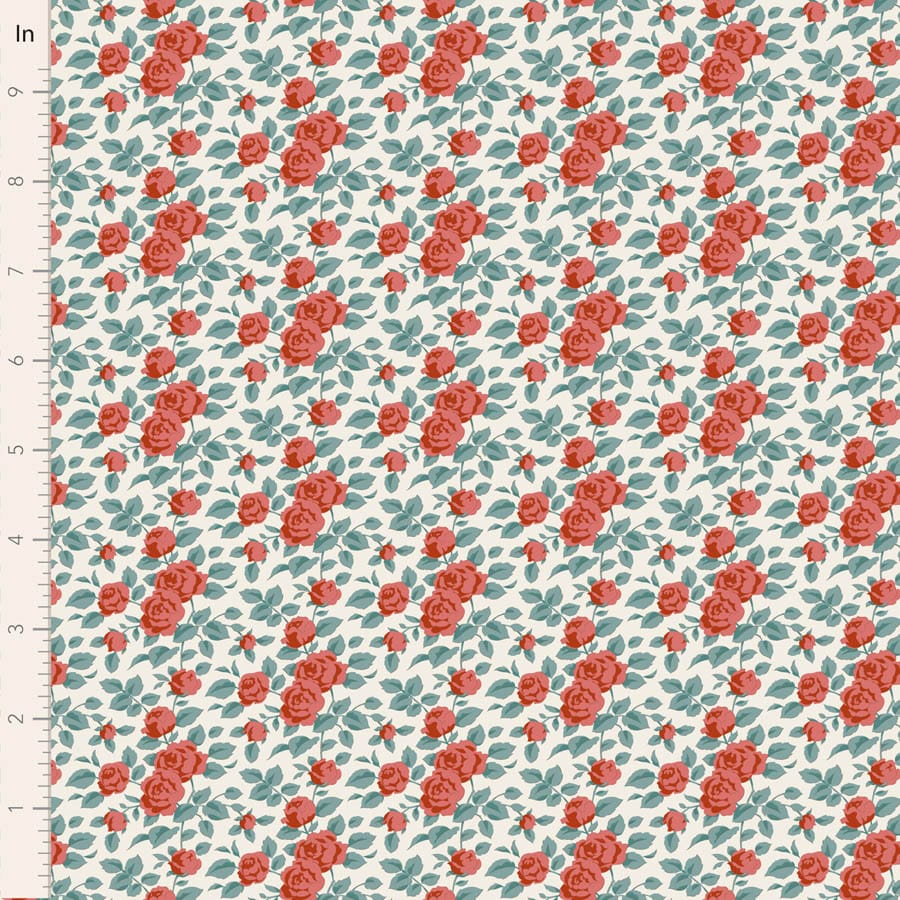 Village Life by Tilda - Margot, Rust Fabric Village Life by Tilda - Margot, Rust Fabric