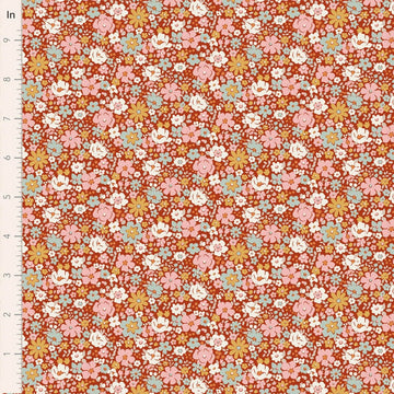 Village Life by Tilda - Esther, Rust Fabric Village Life by Tilda - Esther, Rust Fabric