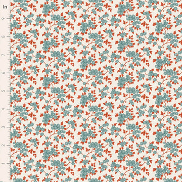 Village Life by Tilda - Ruth, Teal Fabric Village Life by Tilda - Ruth, Teal Fabric