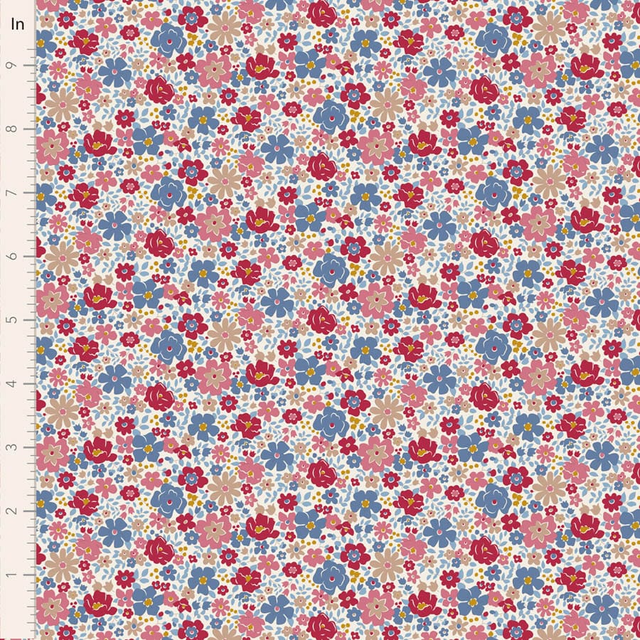 Village Life by Tilda - Esther, Cold Cream Fabric Village Life by Tilda - Esther, Cold Cream Fabric