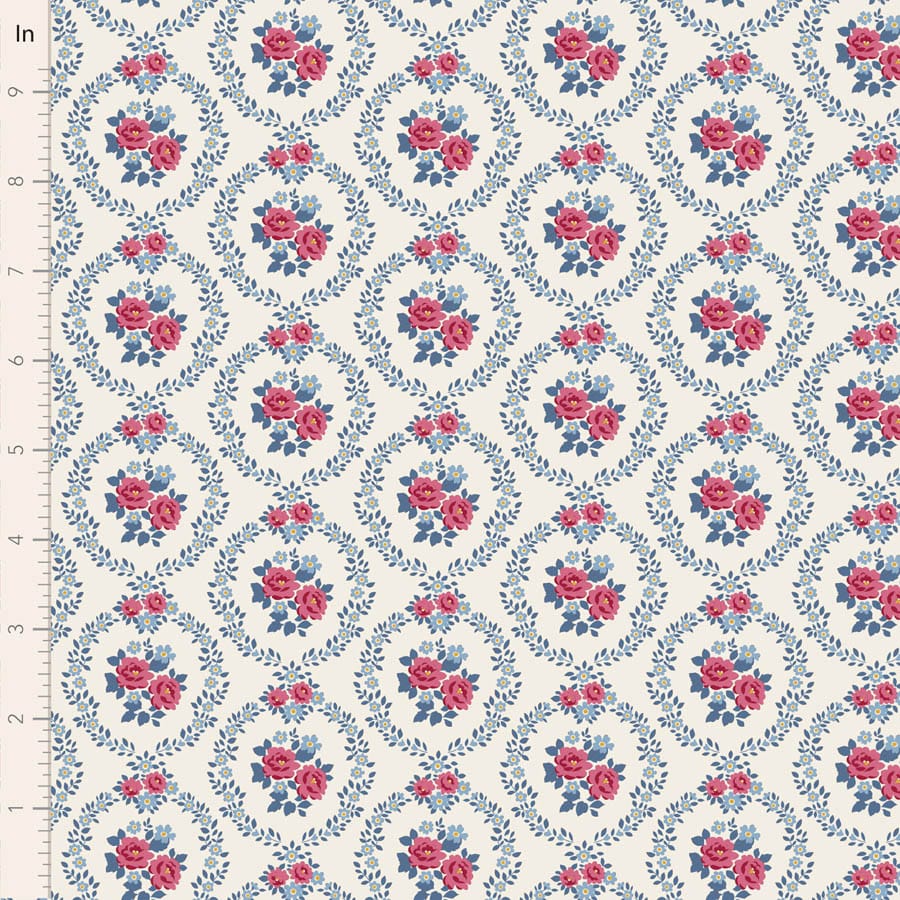 Village Life by Tilda - Mable, Cold Cream Fabric Village Life by Tilda - Mable, Cold Cream Fabric
