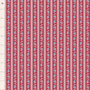 Village Life by Tilda - Agnes, Burgundy Fabric Village Life by Tilda - Agnes, Burgundy Fabric