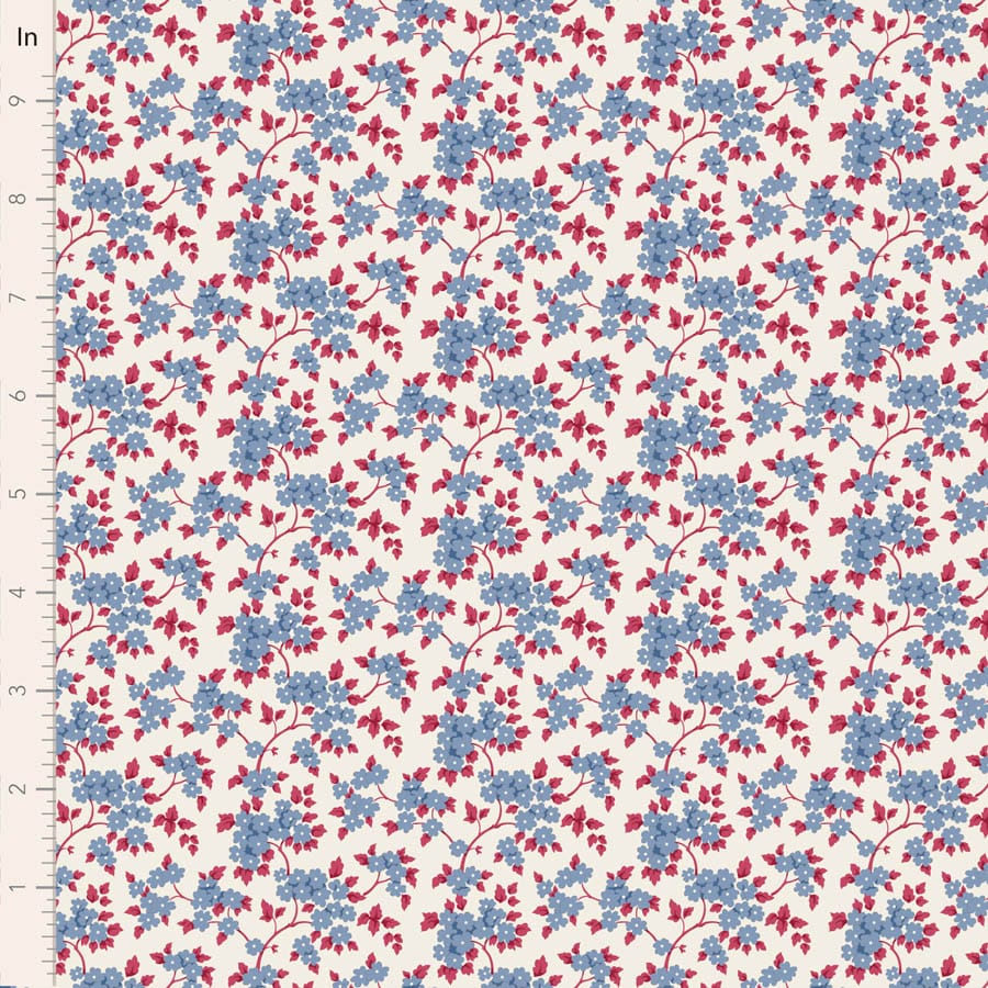 Village Life by Tilda - Ruth, Blue Fabric Village Life by Tilda - Ruth, Blue Fabric