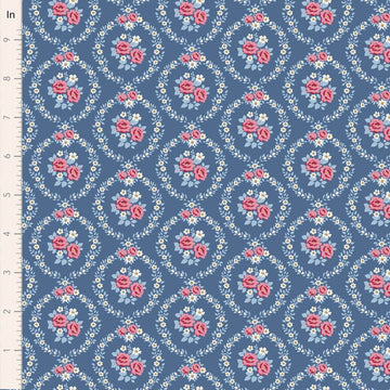 Village Life by Tilda - Mable, Blue Fabric Village Life by Tilda - Mable, Blue Fabric