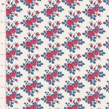 Village Life by Tilda - Myrtle, Blue Fabric Village Life by Tilda - Myrtle, Blue Fabric