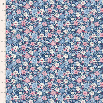 Village Life by Tilda - Esther, Blue Fabric Village Life by Tilda - Esther, Blue Fabric
