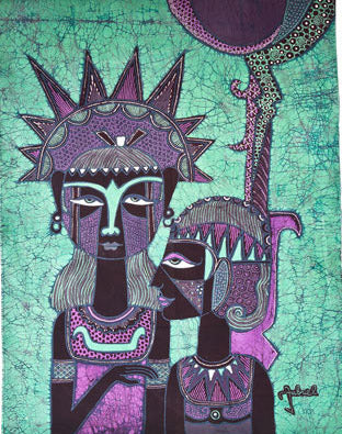 Batik Panel by Jaka, Man & Woman Liberty, Medium