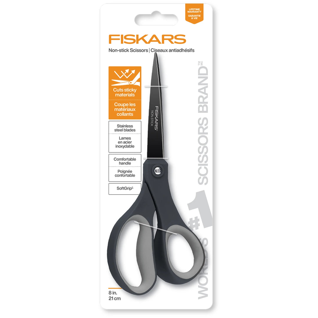 Fiskars 8in Everyday Softgrip Non-stick Scissors