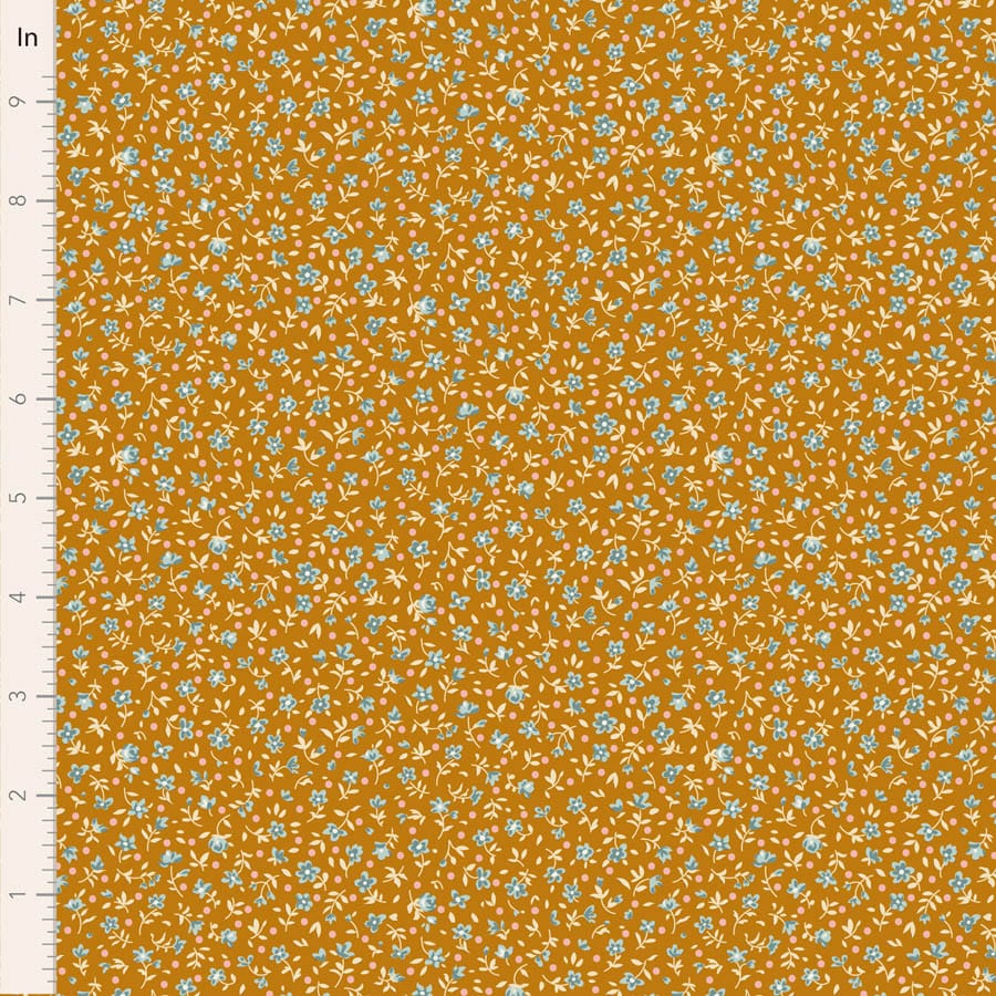 Village Life by Tilda - Mae, Ochre Fabric Village Life by Tilda - Mae, Ochre Fabric
