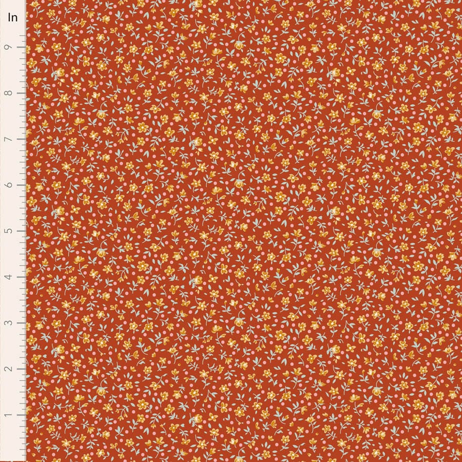Village Life by Tilda - Mae, Rust Fabric Village Life by Tilda - Mae, Rust Fabric
