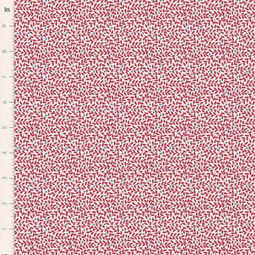 Village Life by Tilda - Lillian, Burgundy Fabric Village Life by Tilda - Lillian, Burgundy Fabric