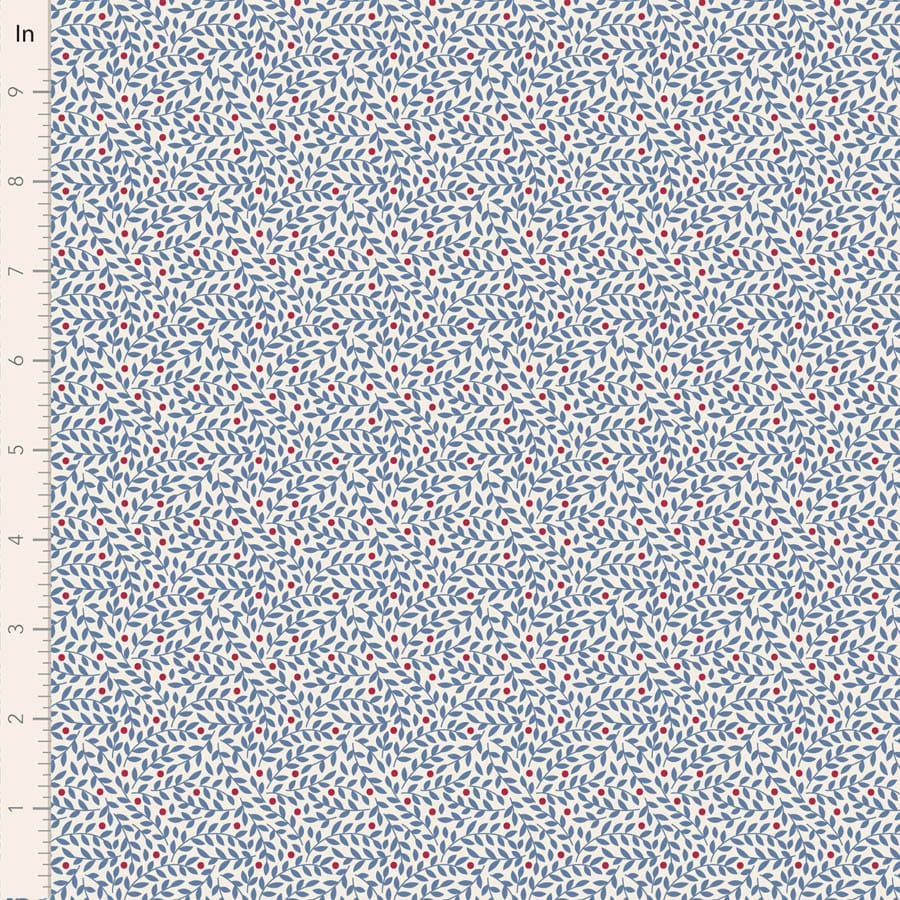 Village Life by Tilda - Lillian, Blue Fabric Village Life by Tilda - Lillian, Blue Fabric