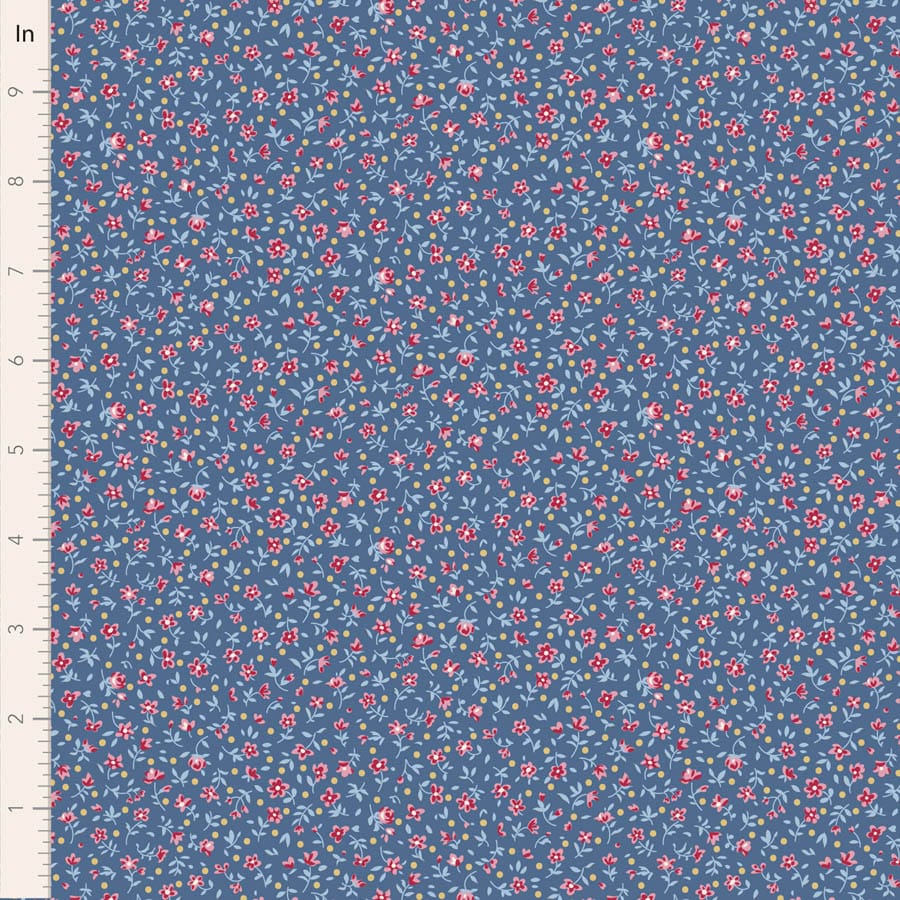 Village Life by Tilda - Mae, Blue Fabric Village Life by Tilda - Mae, Blue Fabric
