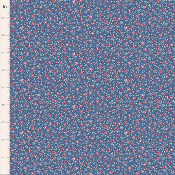 Village Life by Tilda - Mae, Blue Fabric Village Life by Tilda - Mae, Blue Fabric