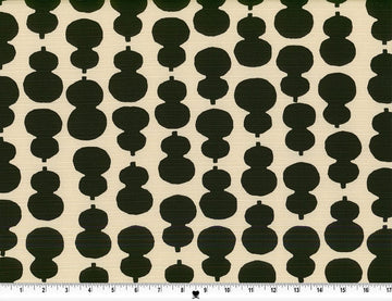 Sevenberry Japanese Shantung Fabric - Kabin, Bold Abstract Gourd and Dots Japanese Shantung Fabric - Sevenberry