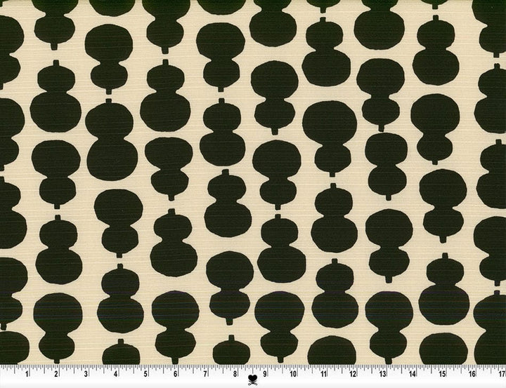 Sevenberry Japanese Shantung Fabric - Kabin, Bold Abstract Gourd and Dots Japanese Shantung Fabric - Sevenberry
