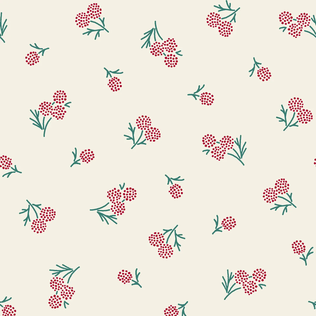 Holiday Stitches - Stitched Berries, Cream
