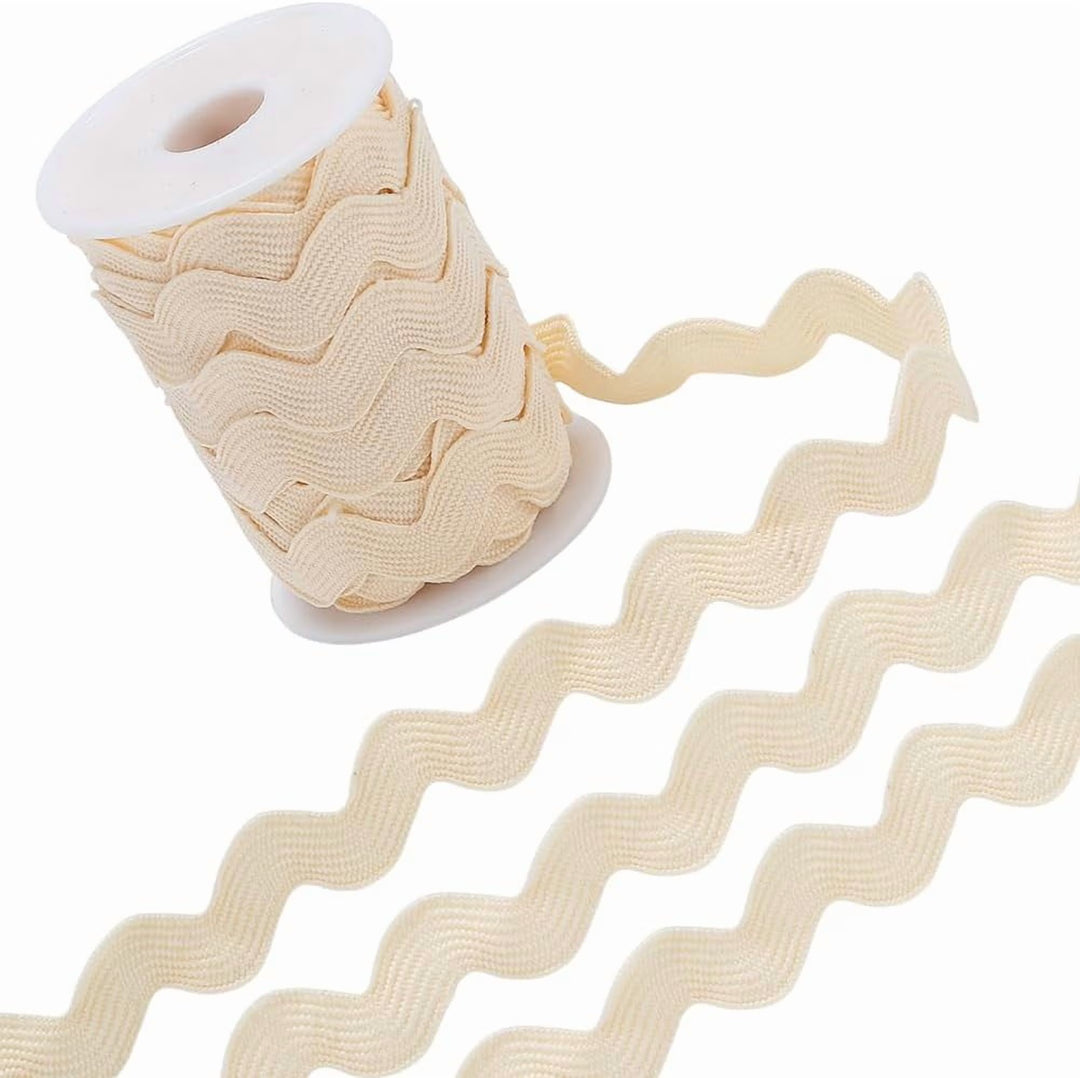 Jumbo Rick Rack 1 3/8in wide, Cream Sold per Yard