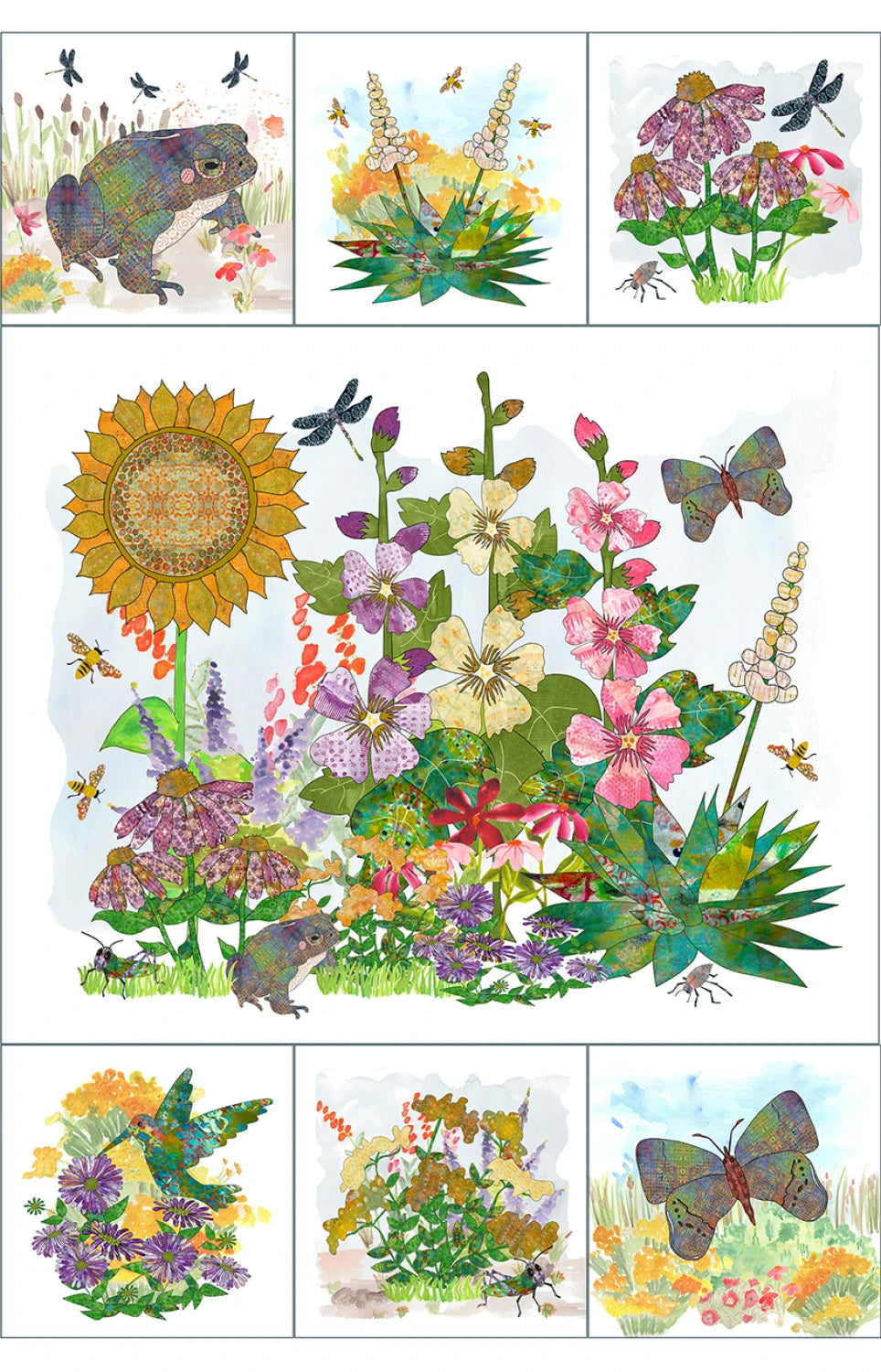 Joy & Wonder - Garden Scenes 27" Fabric Panel
