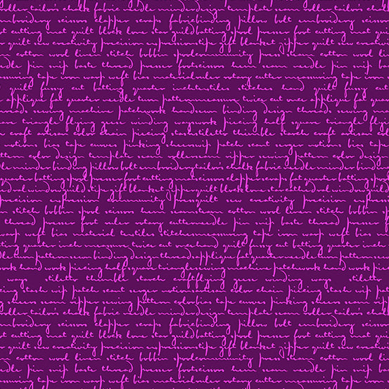 Scrawl by Guicy Giuce, Quilty Words Purple Agate