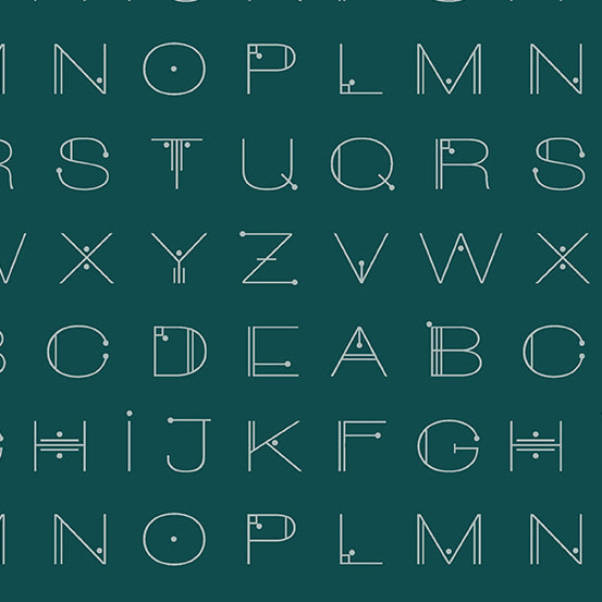 Scrawl by Guicy Giuce, Deco Letters Deep Teal