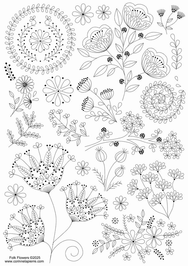 Stick and Stitch Embroidery: Folk Flowers