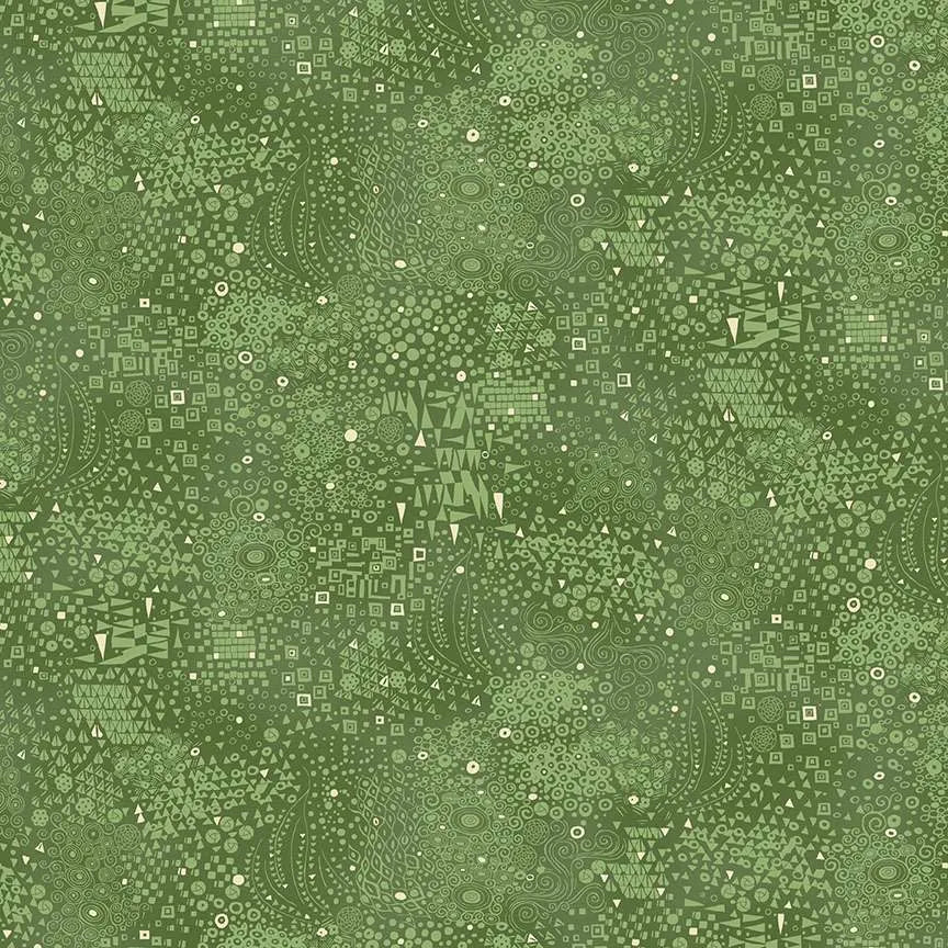 Golden by Makower UK - Engraved, Green