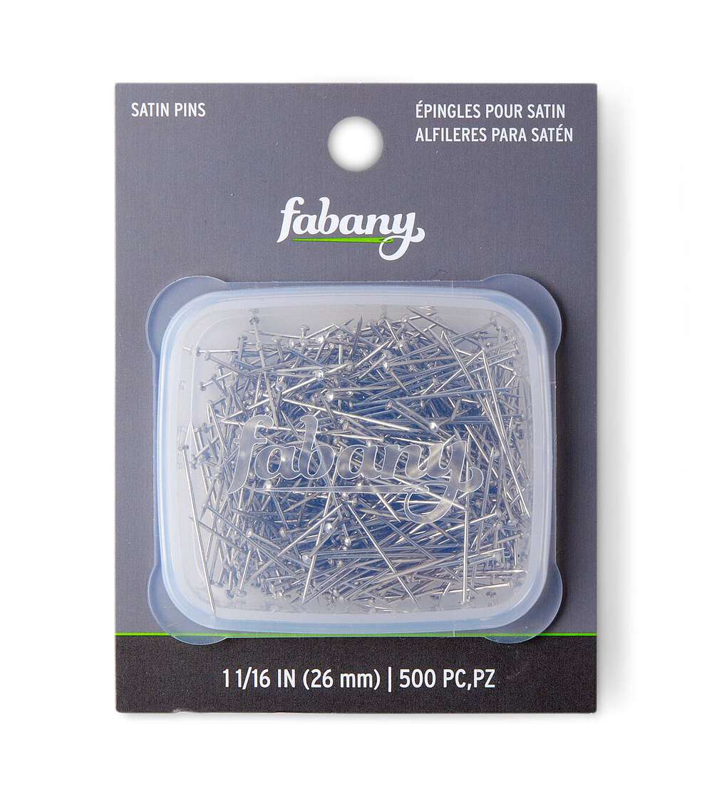 Package of satin pins.