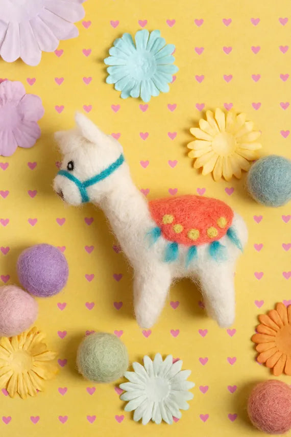 Alpaca Mini Needle Felting Kit by Hawthorn Handmade