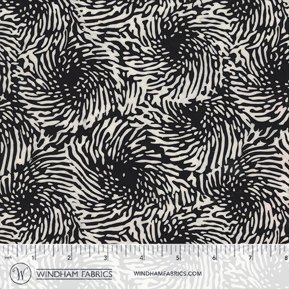 Claret Batiks By Anthology - Spiral, Yin Yang