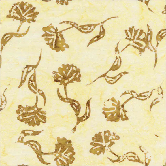 Haley Batiks By Anthology - Mums, Cream Haley Batiks By Anthology - Mums, Cream