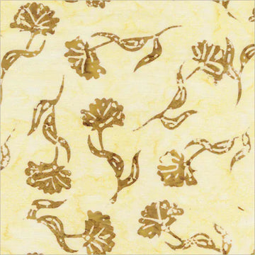 Haley Batiks By Anthology - Mums, Cream Haley Batiks By Anthology - Mums, Cream