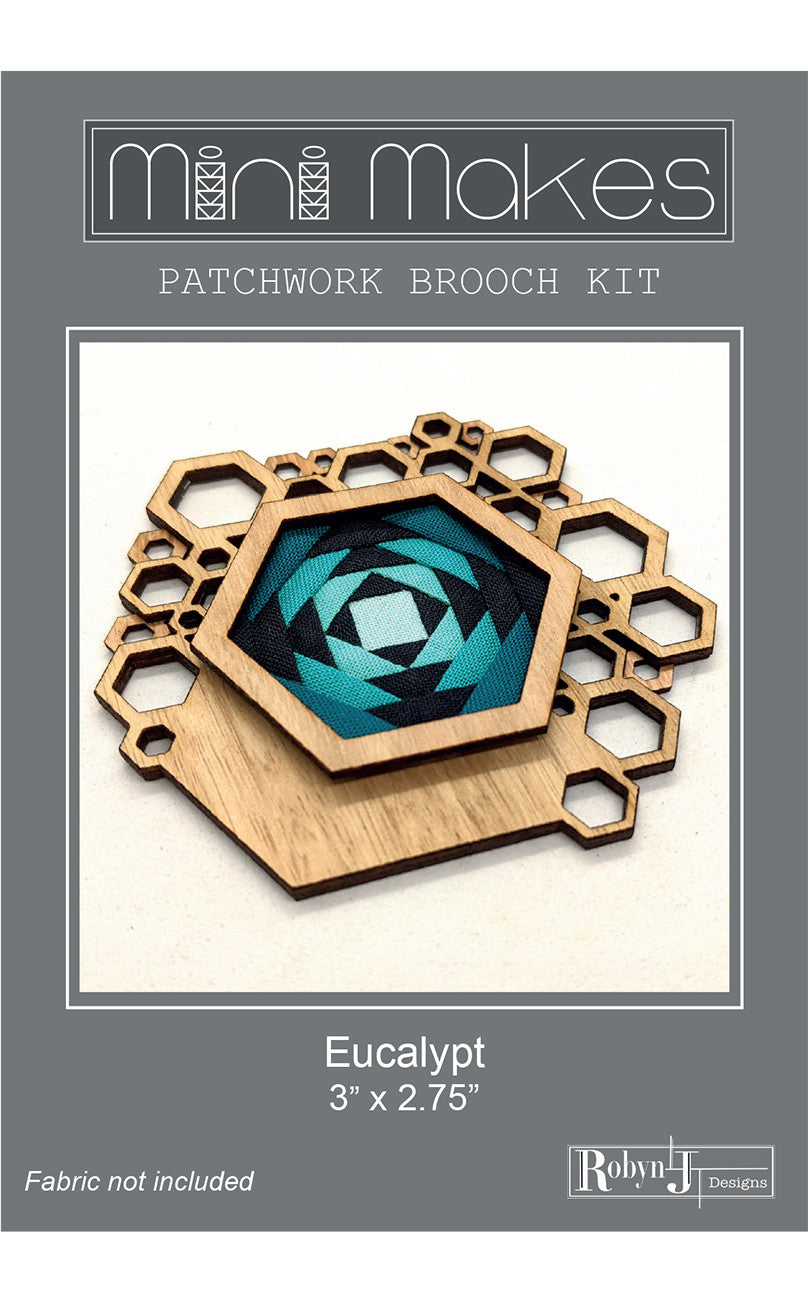 2011EU Mini Makes Patchwork Brooch Kit - Eucalyptus design